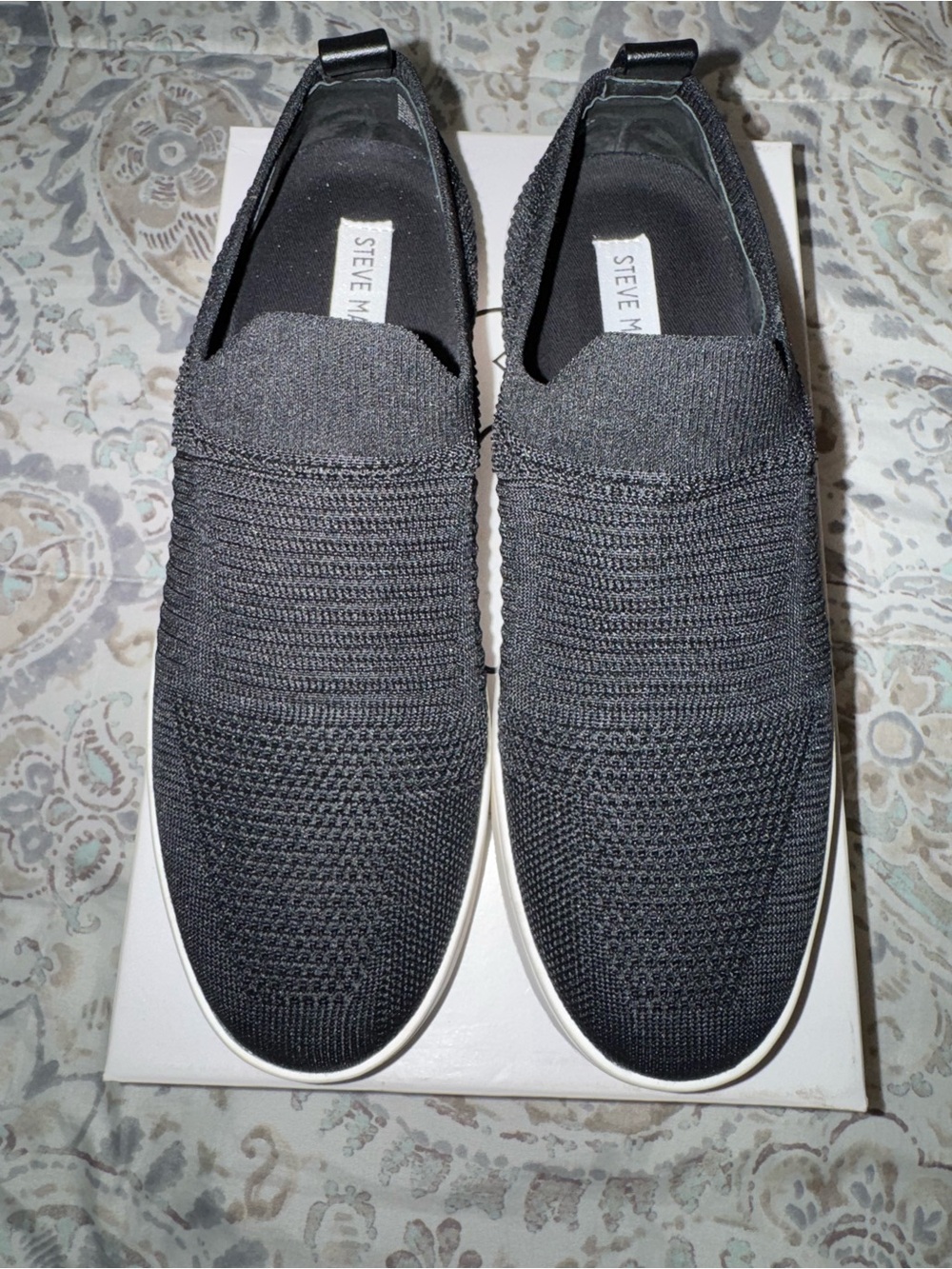 Steve Madden Beale Black Knit Slip-On Sneakers